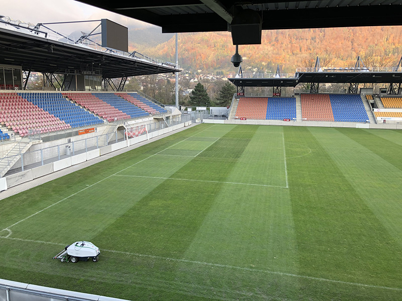 Football pitch robotic mower